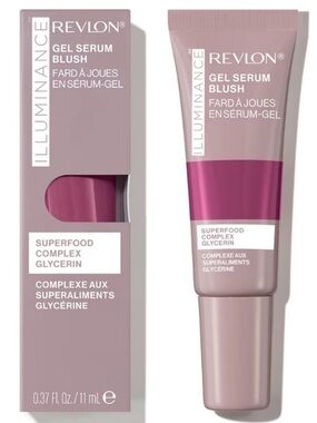 Revlon ILLUMINANCE gel serum blush color 140 brilliant berry size 0.37fl oz .
